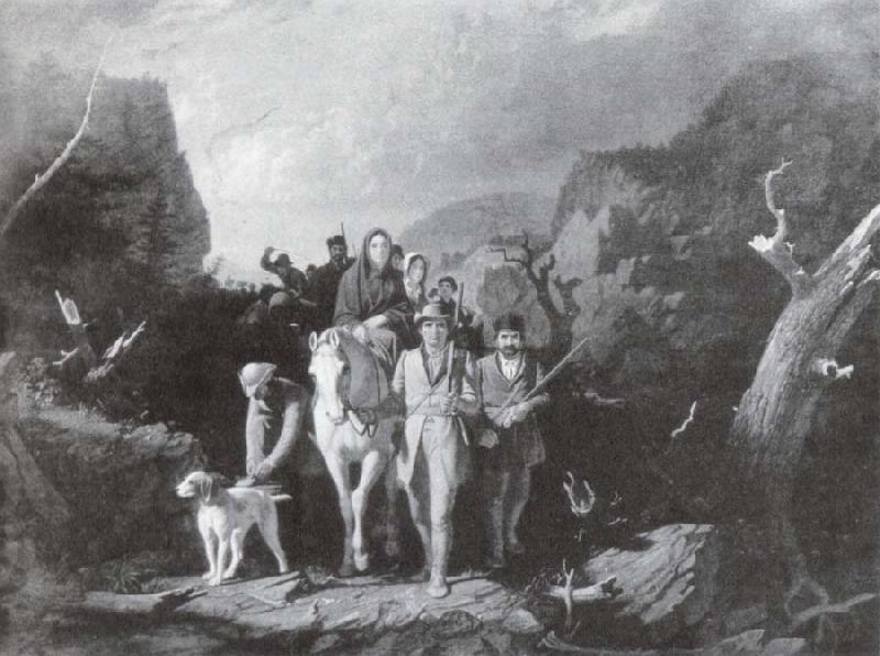 George Caleb Bingham Daniel Boone fuhrt eine Gruppe von Pionieren Germany oil painting art